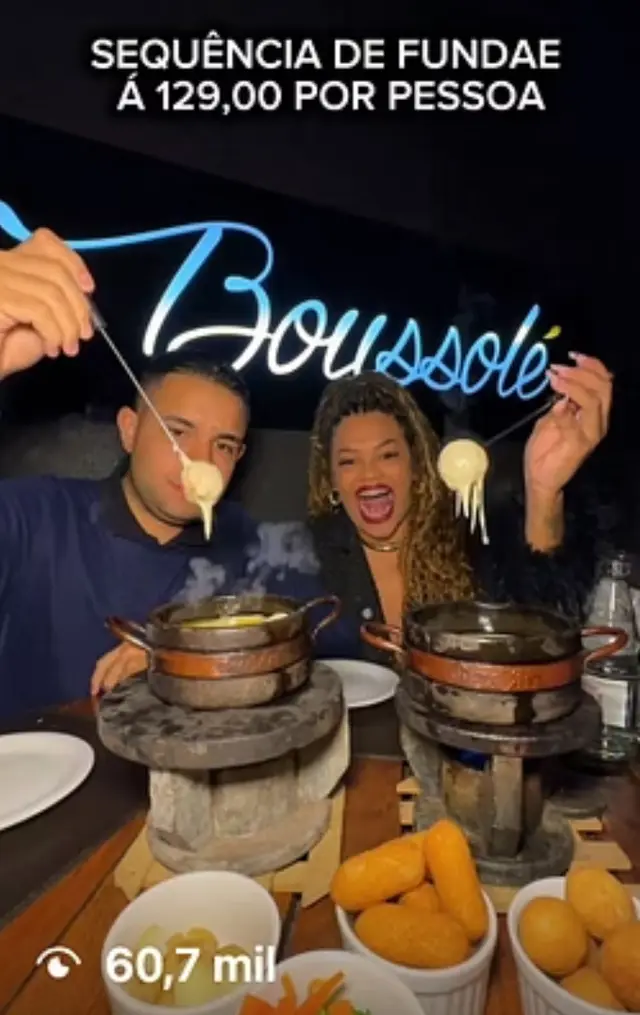 Sequência de reels do Boussolé gravada no salão